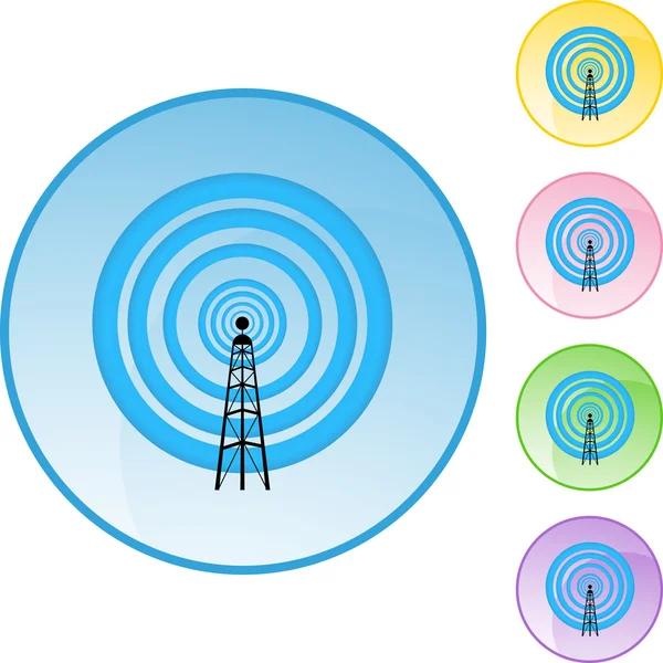 Signal Tower Web-Ikone — Stockvektor