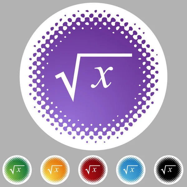 平方根 web 按钮 — 图库矢量图片