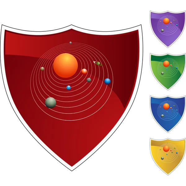 Ícone web do Sistema Solar — Vetor de Stock