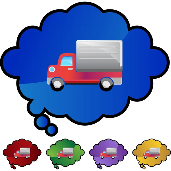 Ícone web entrega caminhão — Vetor de Stock