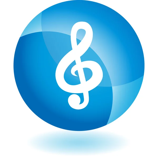 Note de musique bouton web — Image vectorielle