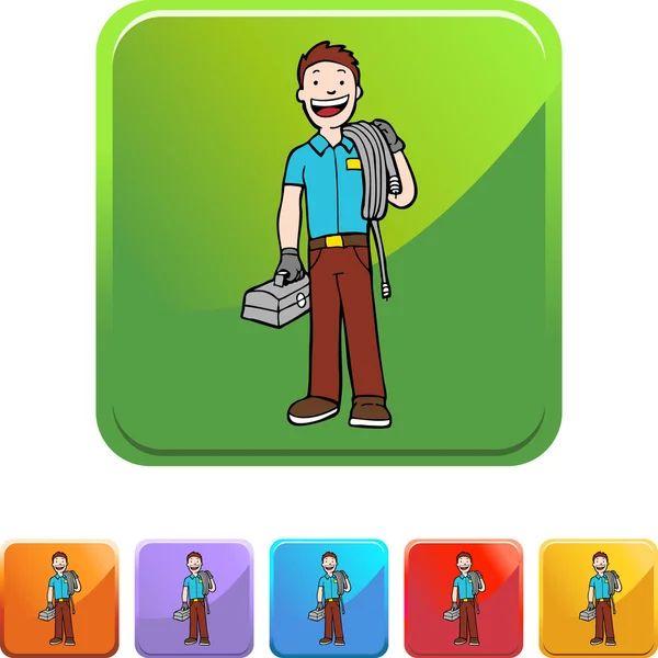 Cable Guy web pictogram — Stockvector