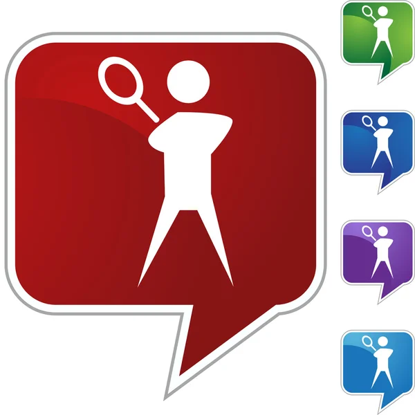Tenis oyuncu web simgesi — Stok Vektör