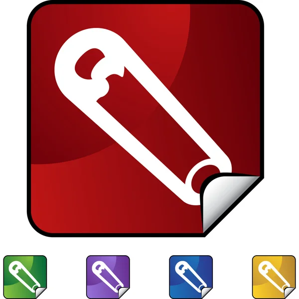 Botón web Safety Pin — Archivo Imágenes Vectoriales