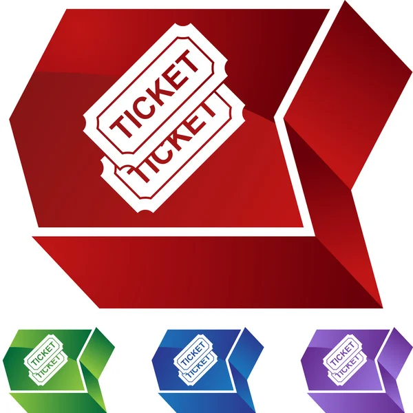 Event Ticket web button — Stock Vector