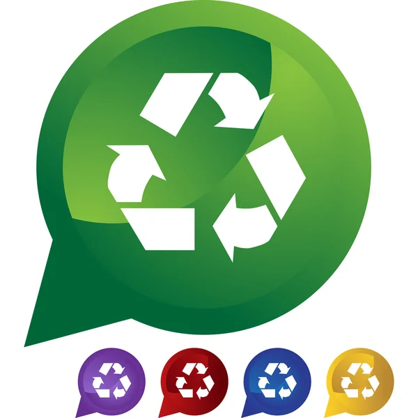 Recycling Symbol Web-Taste — Stockvektor