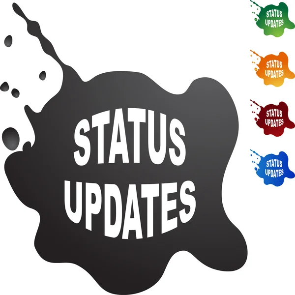 Web knop Status Updates — Stockvector
