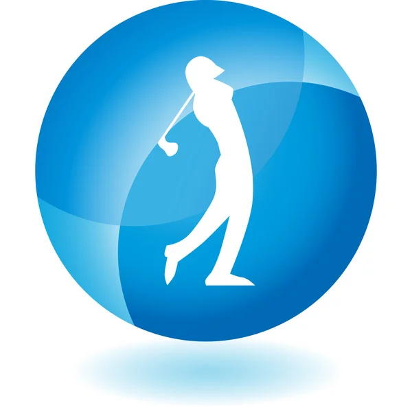 Golfista botón web — Archivo Imágenes Vectoriales