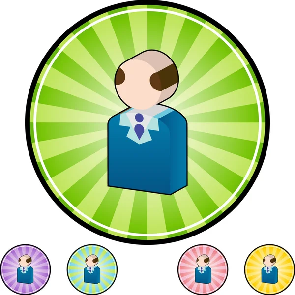 Senior Businessman web icon — Vector de stoc