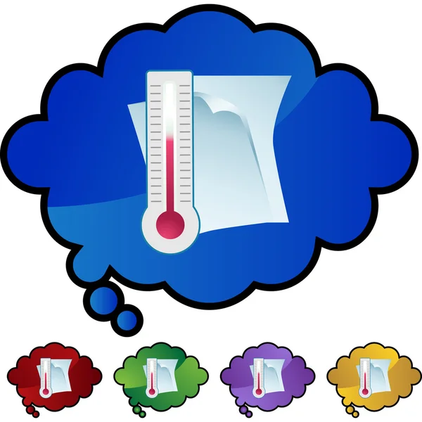 Temperatuur documentpictogram web — Stockvector