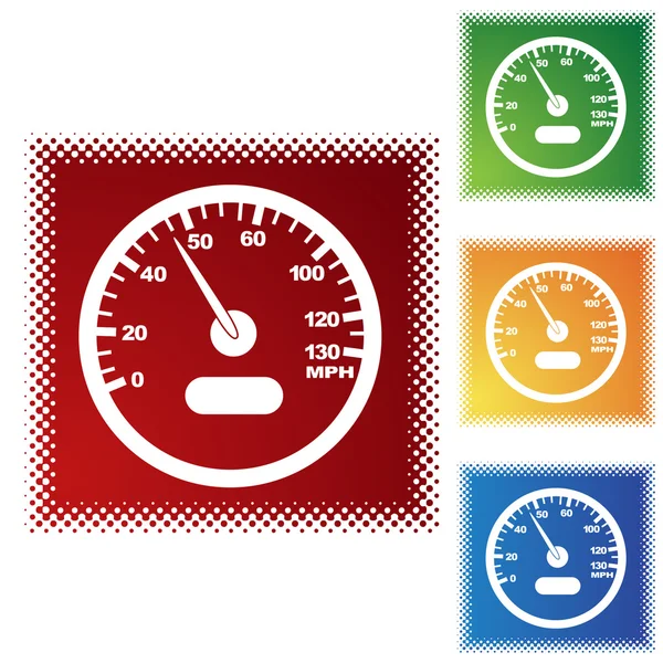 Ícone web do velocímetro —  Vetores de Stock