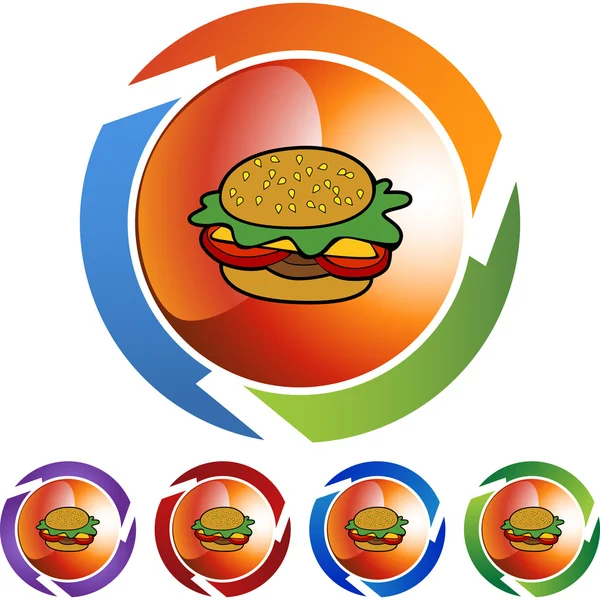 Tlačítko web Burger — Stockový vektor