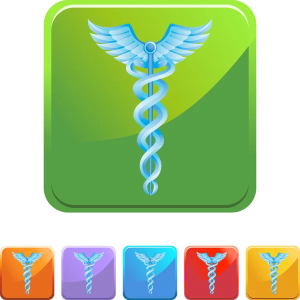 Icono web Caduceus — Vector de stock