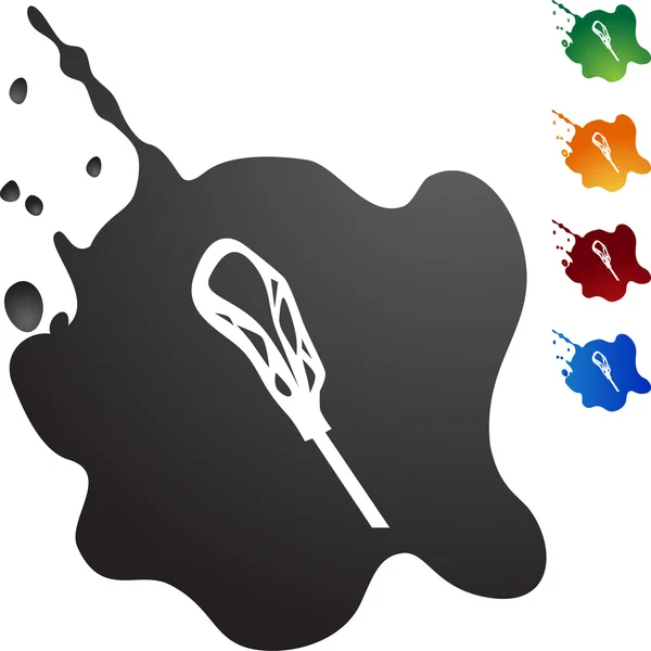 Lacrosse stick icon button Royalty Free Stock Vectors