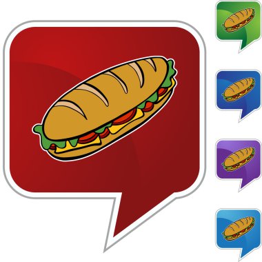 Denizaltı sandviç web düğmesi