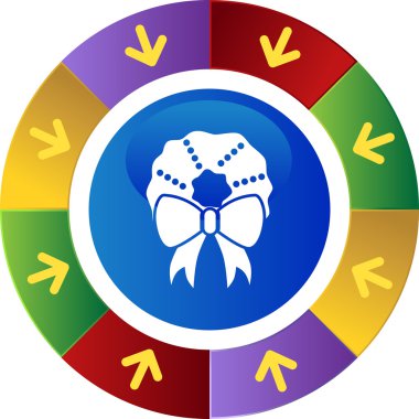 Noel çelenk web düğmesi