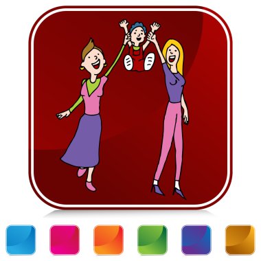 Lezbiyen Eşcinsel evlat edinme düğme kümesi