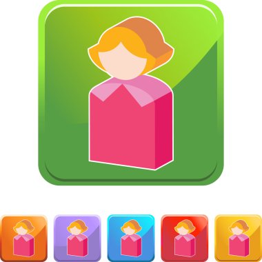 İş kadın web simgesi