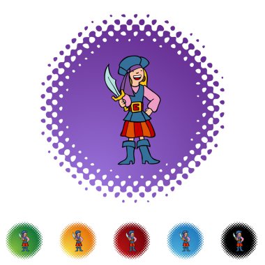 Korsan kız düğmesi