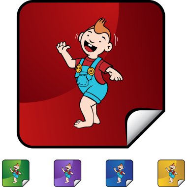 Yürümeye başlayan yürüyüş web düğmesi