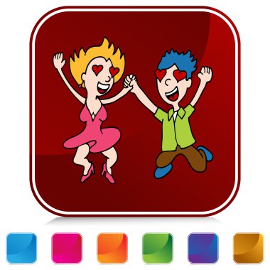 Mutlu aşıklar Set düğmesi