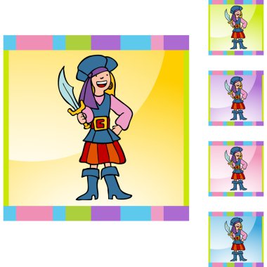 Korsan kız düğmesi