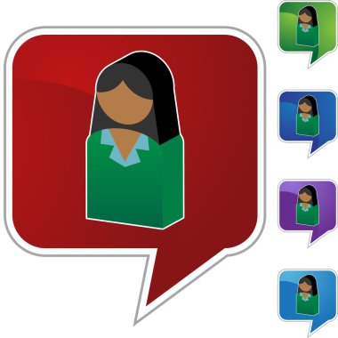 İş kadın web simgesi