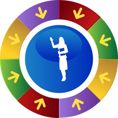 İş kadını sallayarak