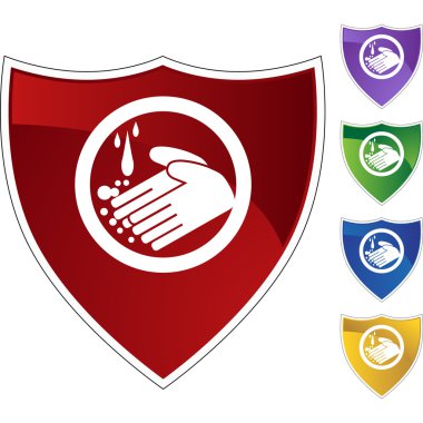 El yıkama düğme simgesi