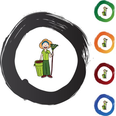 Bahçıvan kutsal kişilerin resmi düğme