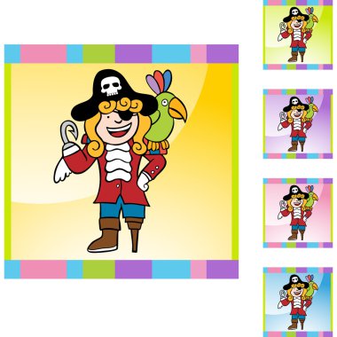 Bir kuş web düğme ile korsan