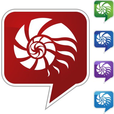 Nautilus kabuğu web düğmesi