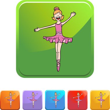 Balerin kız web simgesi