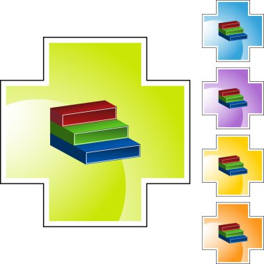 Üç adım düğme web