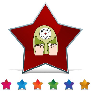 Sağlıklı kilo ölçek düğmesini