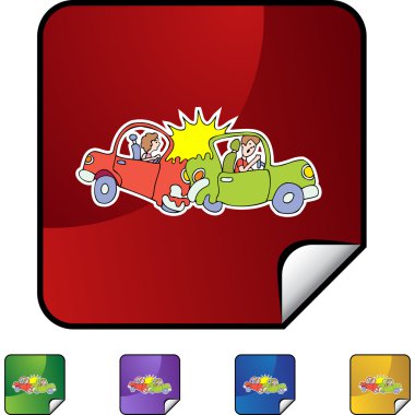 Araba kaza web simgesi