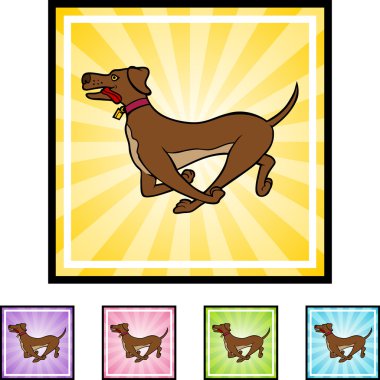 Çalışan köpek web simgesi