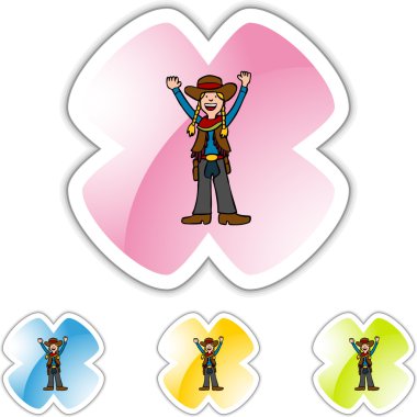 Kovboy kız web simgesi