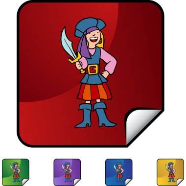 Korsan kız düğmesi