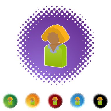 Etnik kadın web simgesi