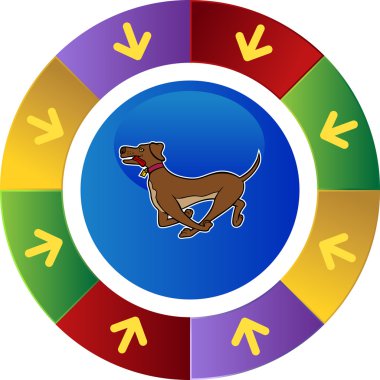 Çalışan köpek web simgesi