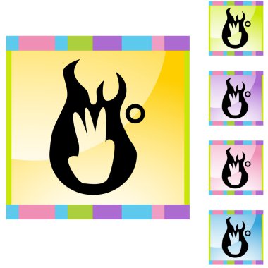 Üçüncü derece yanık web düğmesi