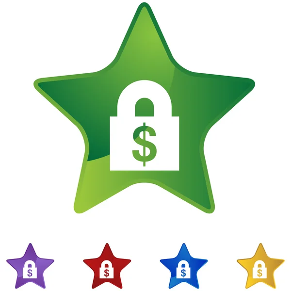 Financial Lock web icon — Stock Vector
