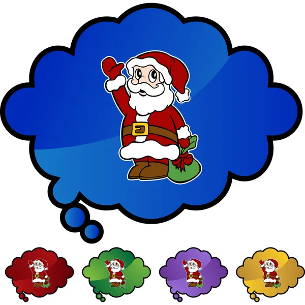 Przycisk web Santa — Wektor stockowy