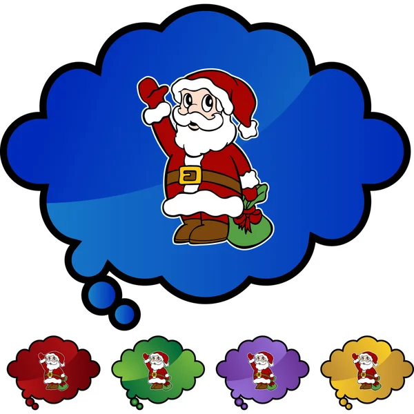 Santa web button — Stock Vector