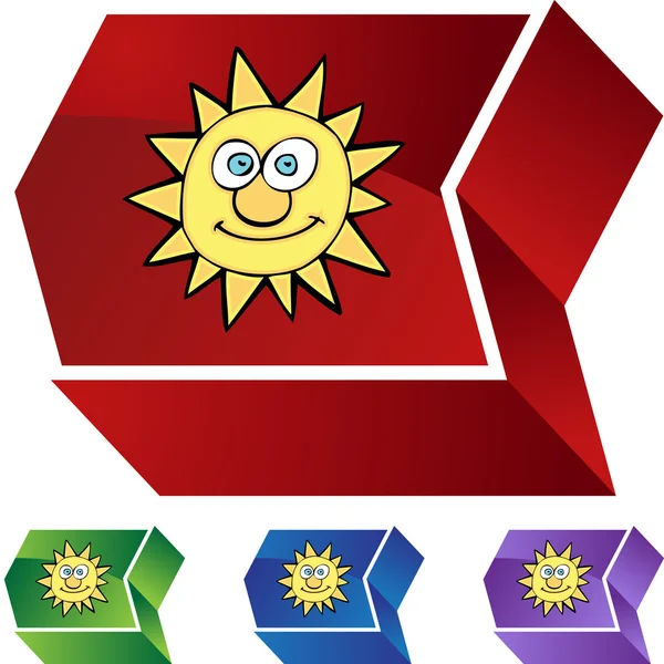 Sun web icon — Stock Vector