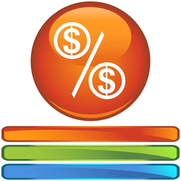 Percentage Rate web icon — Stock Vector