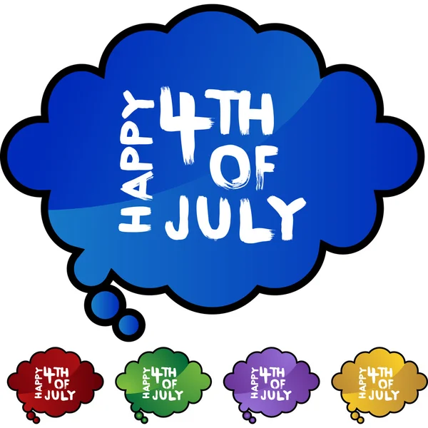 Happy Fourth July web icon — Stock Vector