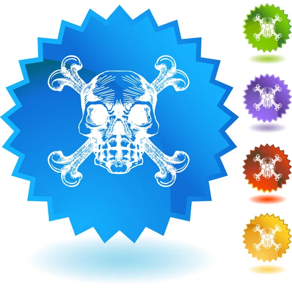 Skull and Crossbones icon — Stock Vector