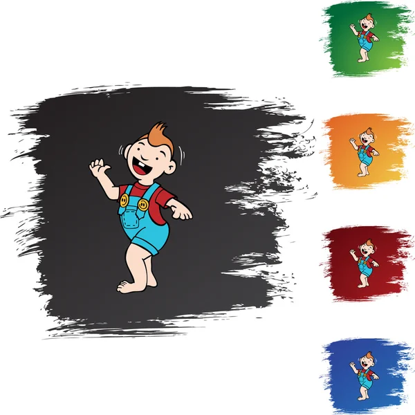 Bouton Toddler Walking web — Image vectorielle
